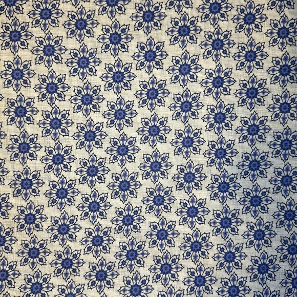 Deco Nature by Pela Studio for David Textiles - Blue & White Floral Fabric- 1 Yd - Picture 1 of 8